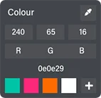 Zenu Website Builder colour picker example