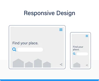 Image of Zenu Real Estate Website Builder Responsive design example for desktop and mobile websites